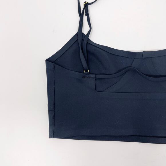 New Intimately Free People Small S Black Bringley Longline Bralette Cutout Back - Picture 6 of 12